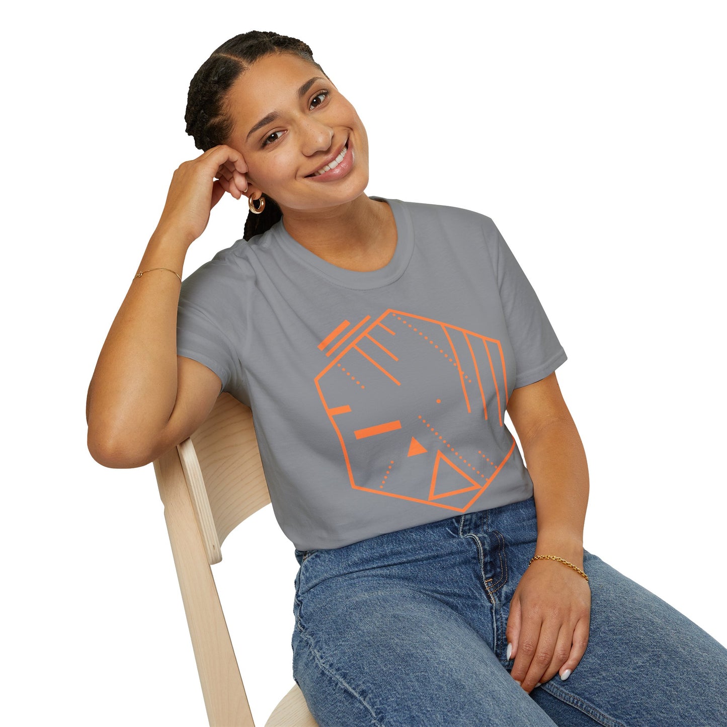 Trendy Geometric Softstyle T-Shirt