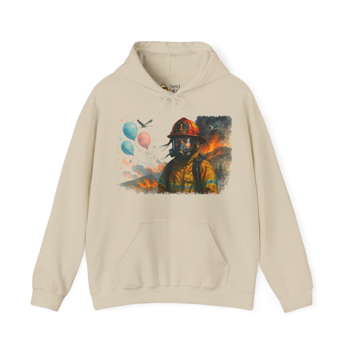 Women's Baby Gender Reveal Gone Wrong Firefighter Tribute Hoodie