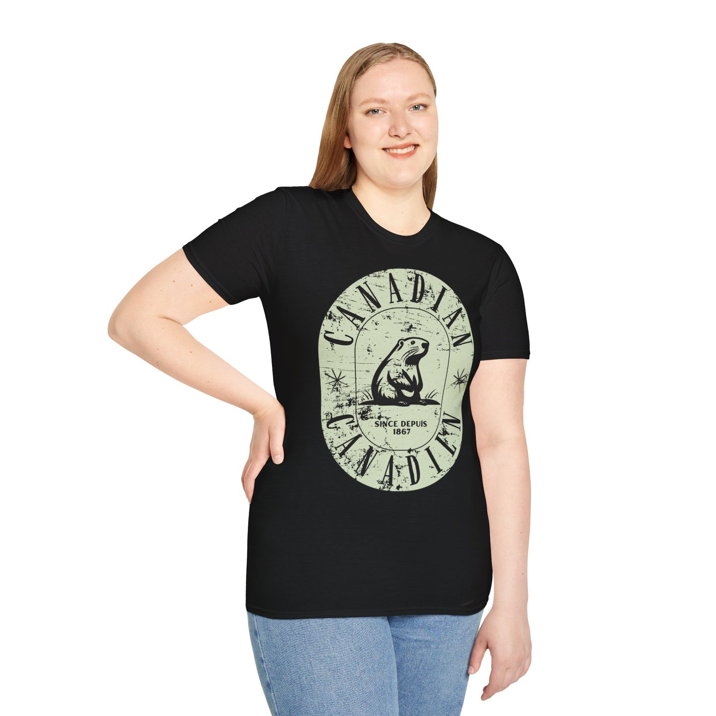 Vintage Canadian Beaver Softstyle T-Shirt