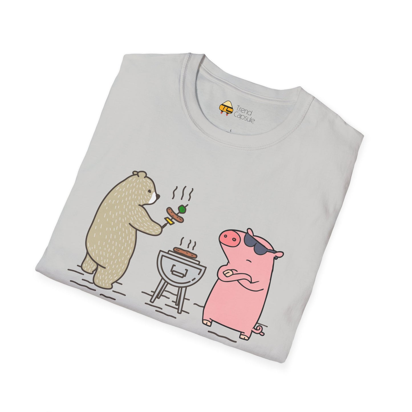 Funny BBQ Friends Softstyle T-Shirt
