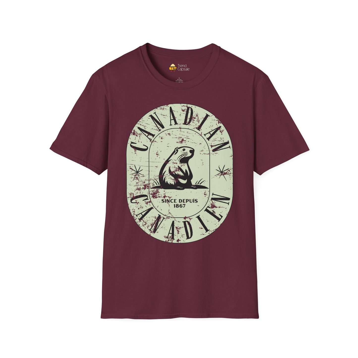 Vintage Canadian Beaver Softstyle T-Shirt
