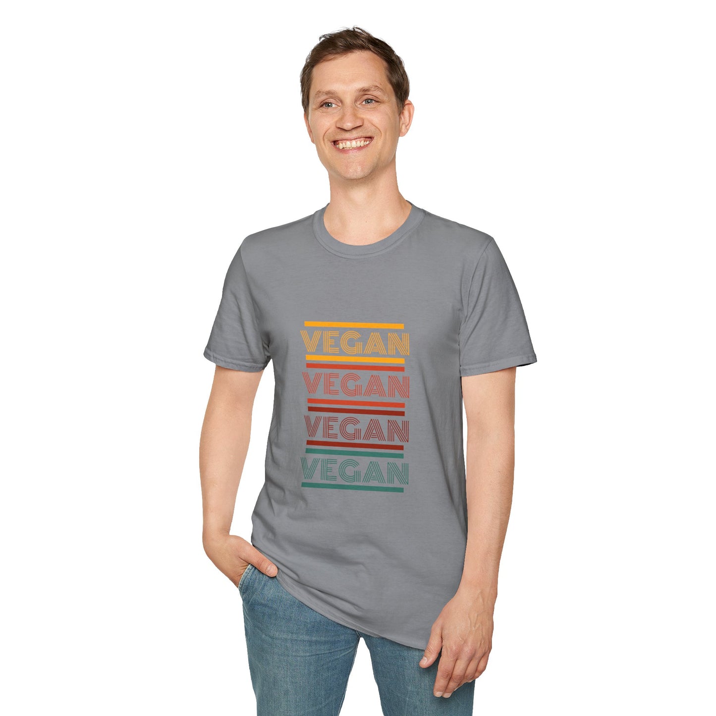 Retro Vegan Eco-Friendly Softstyle T-Shirt
