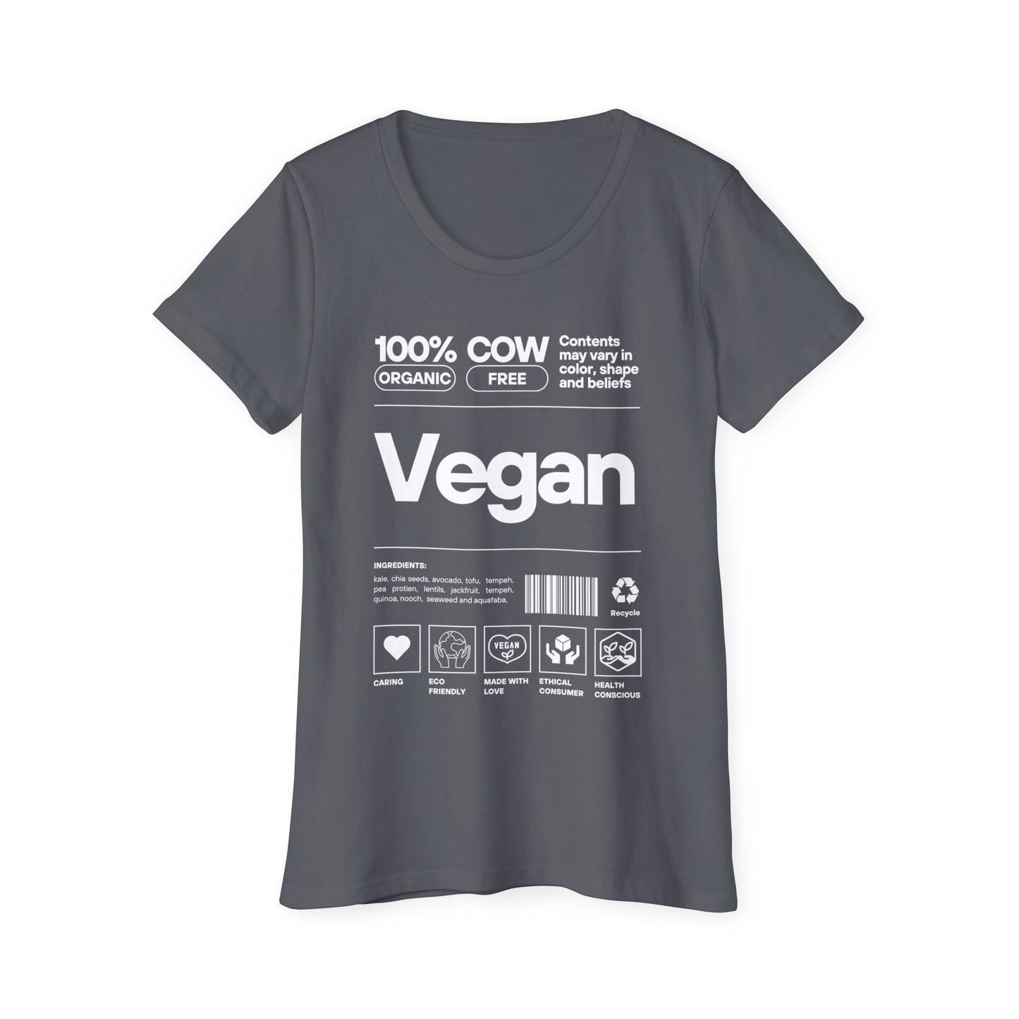 Women's Vegan 100% Organic T-Shirt