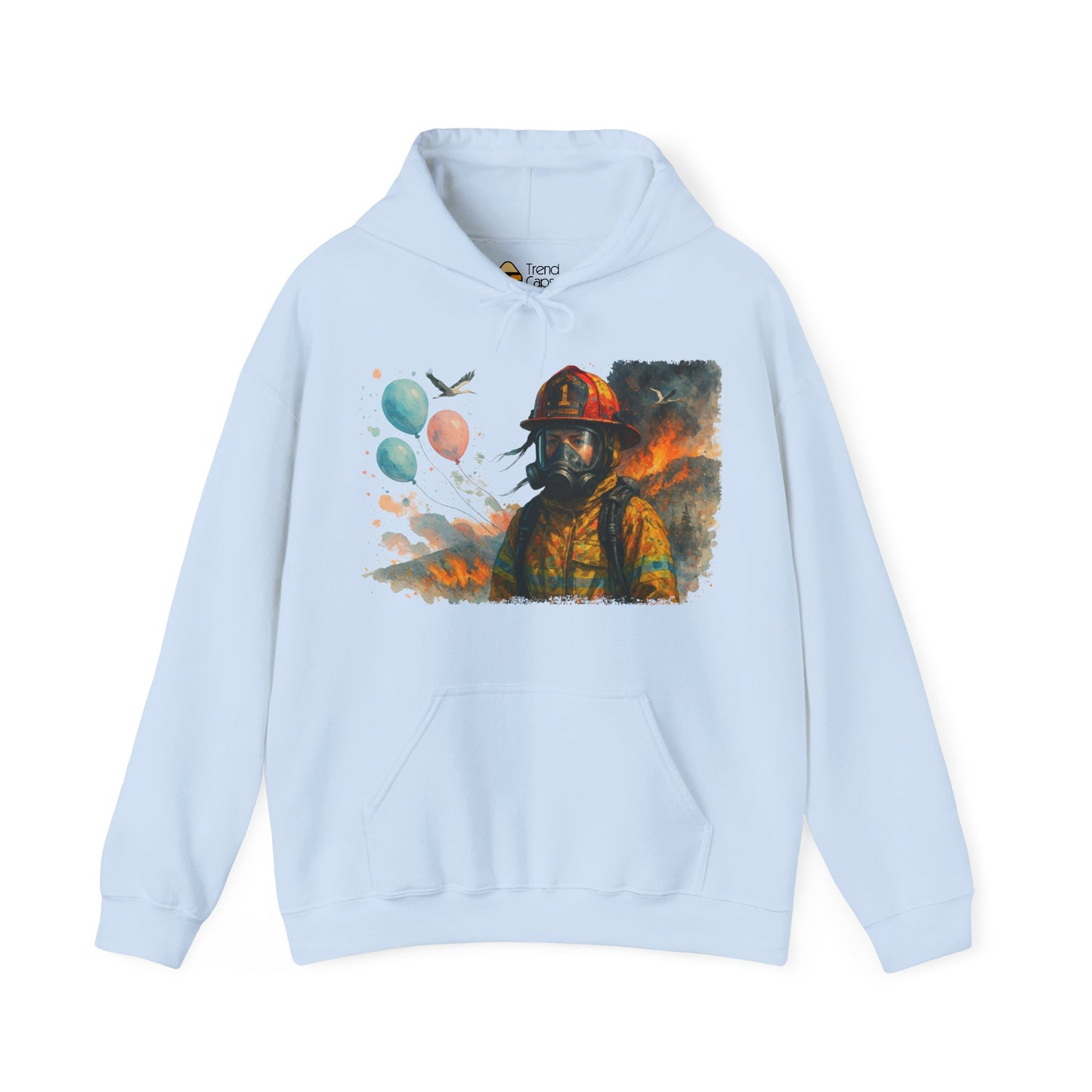 Women's Baby Gender Reveal Gone Wrong Firefighter Tribute Hoodie