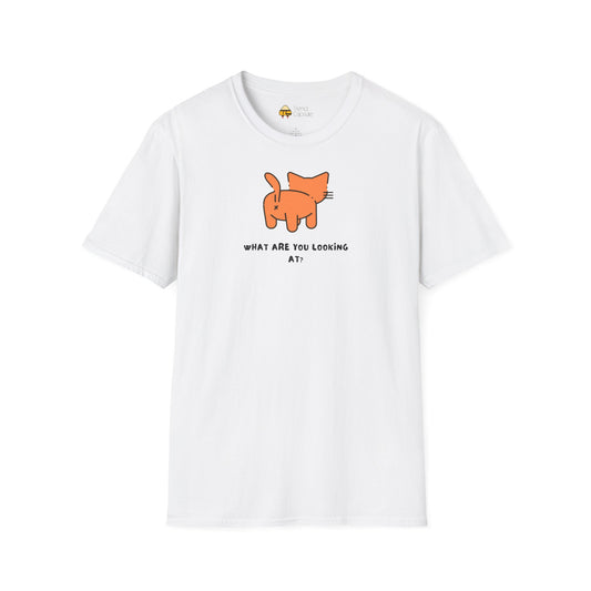 Funny Cat 'What Are You Looking At?' Softstyle T-Shirt