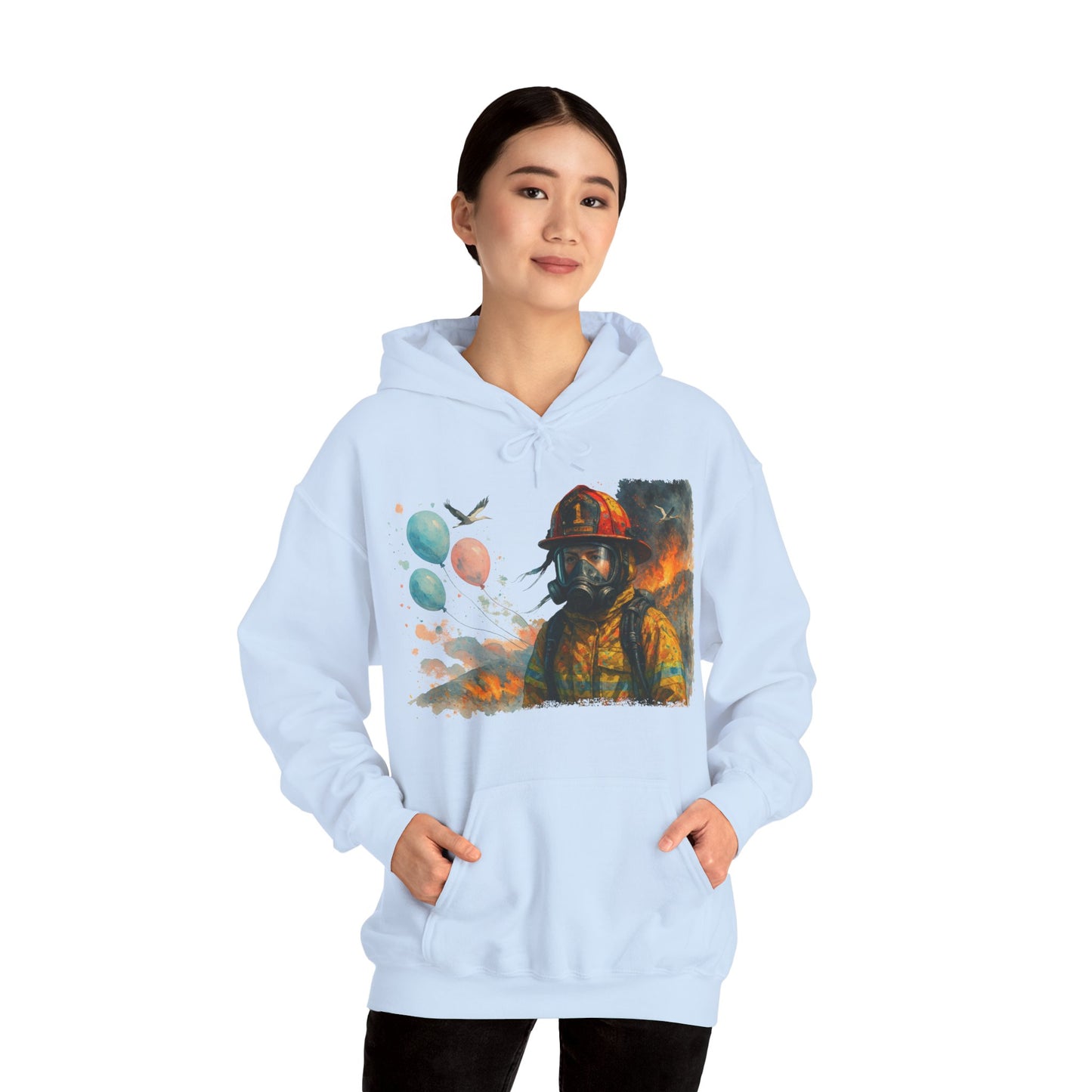 Women's Baby Gender Reveal Gone Wrong Firefighter Tribute Hoodie