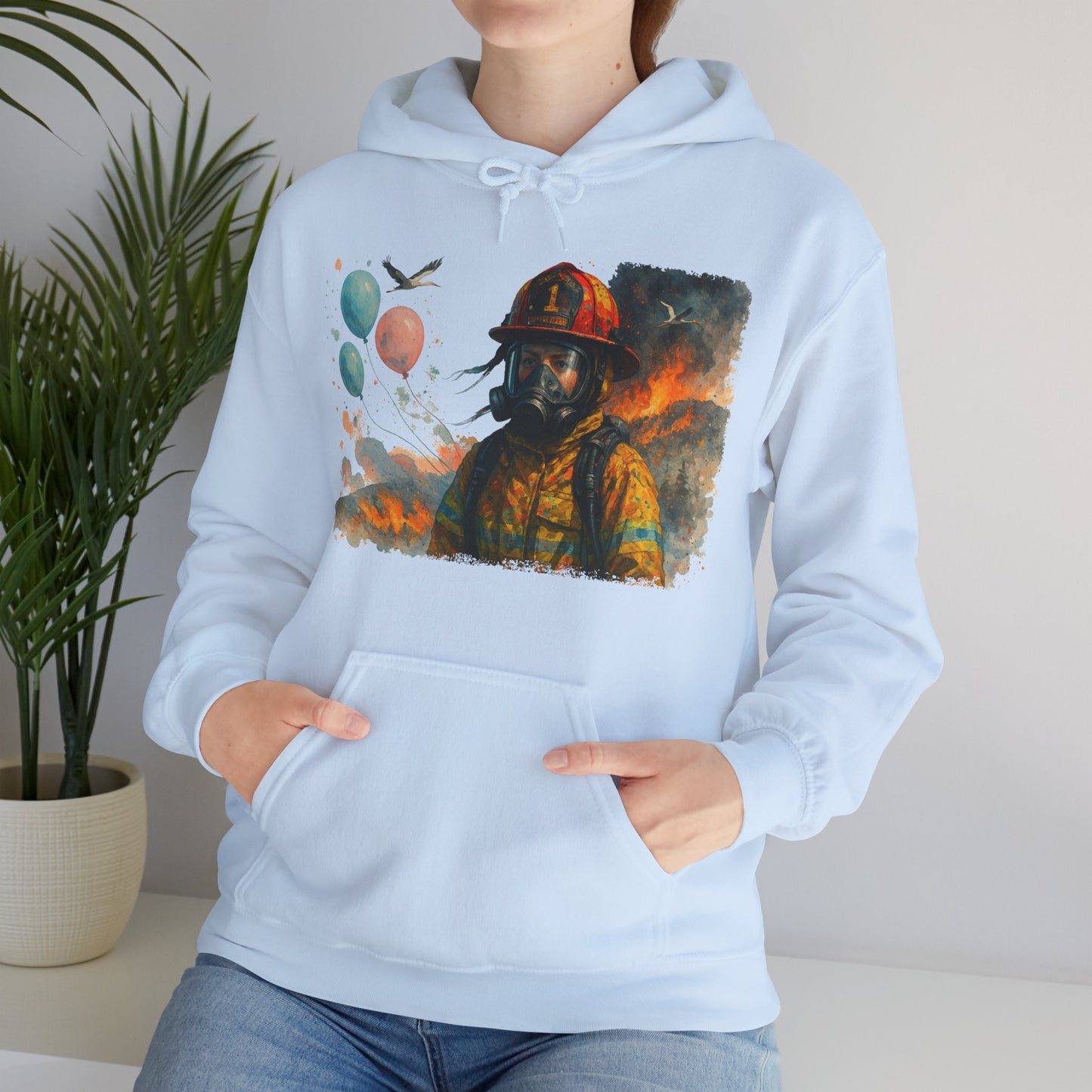 Women's Baby Gender Reveal Gone Wrong Firefighter Tribute Hoodie