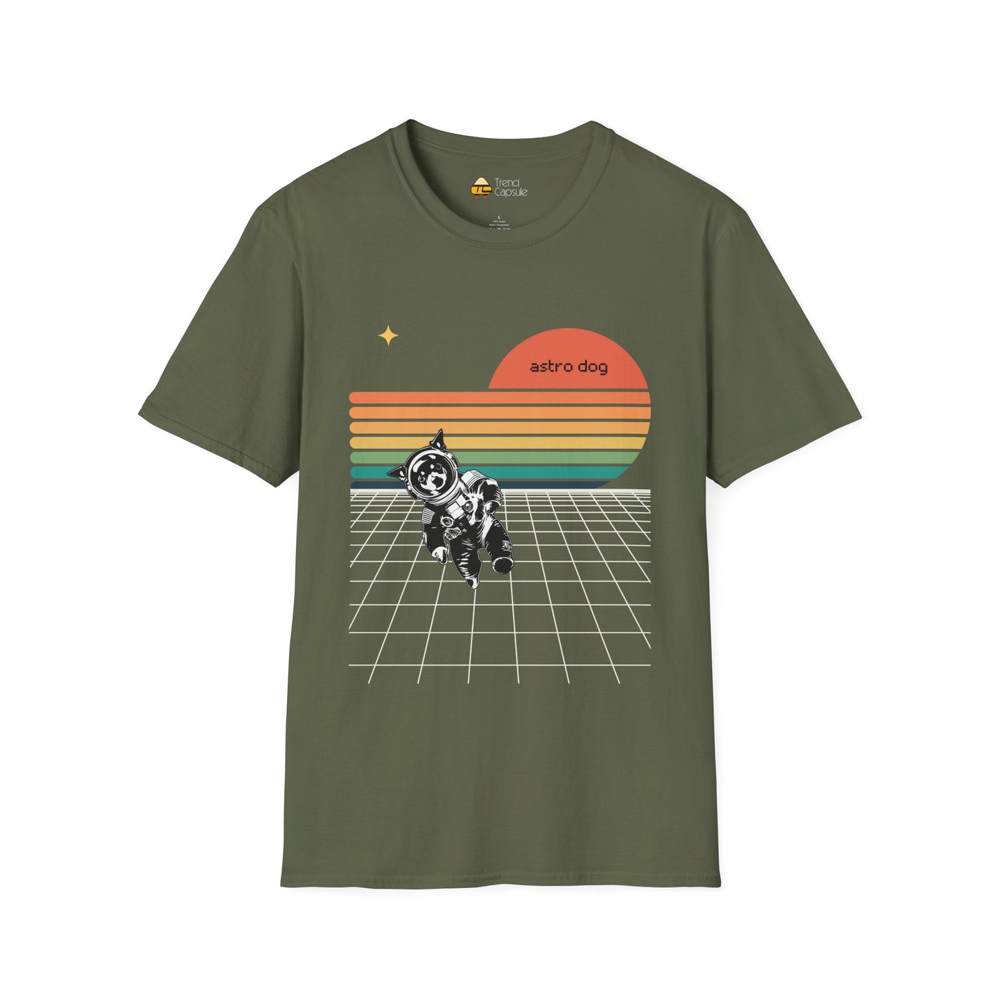 Retro Astro Dog Softstyle T-Shirt