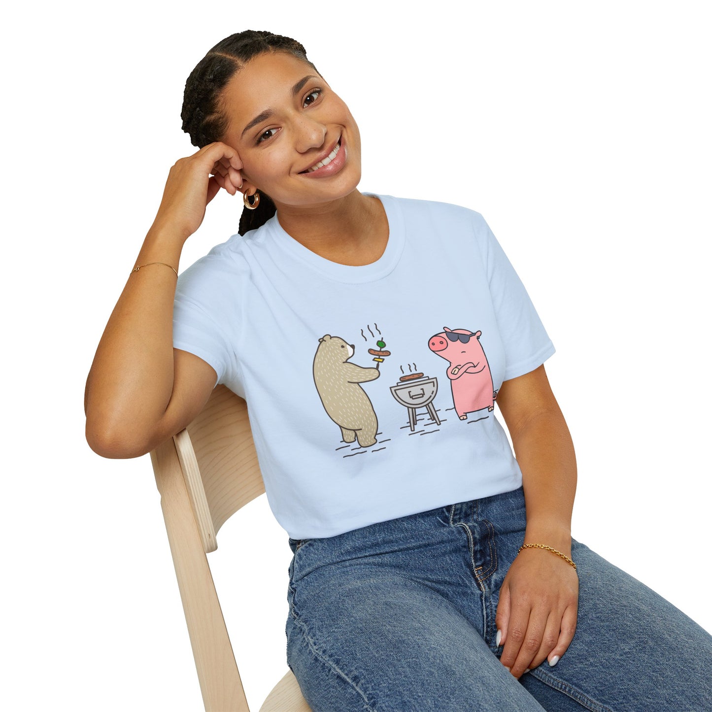 Funny BBQ Friends Softstyle T-Shirt