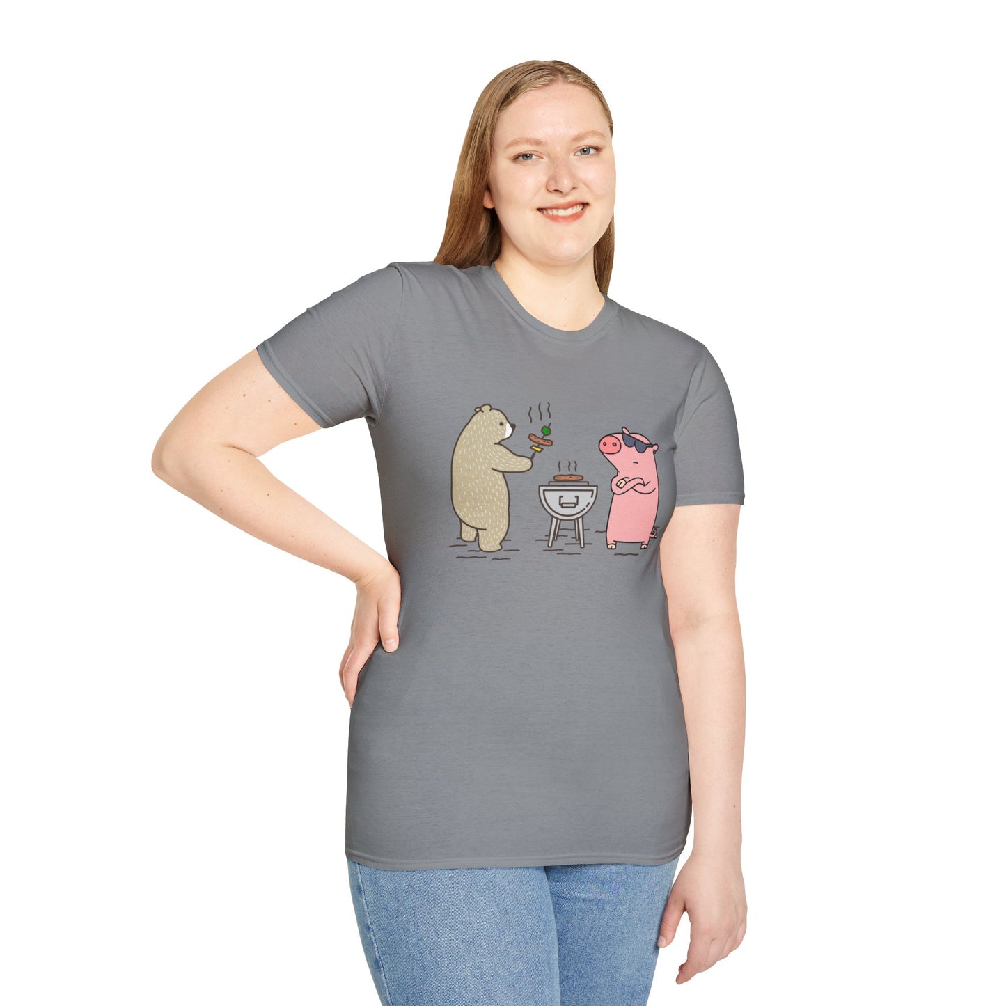 Funny BBQ Friends Softstyle T-Shirt