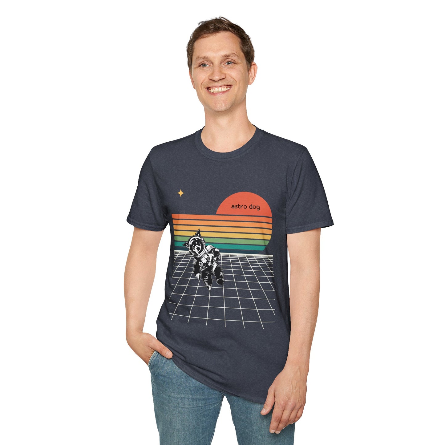 Retro Astro Dog Softstyle T-Shirt