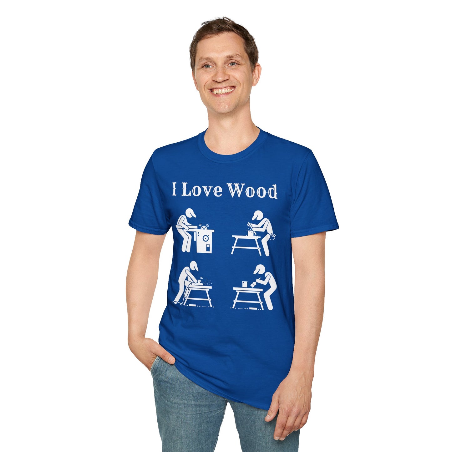 I Love Wood for Craftsmen Softstyle T-Shirt