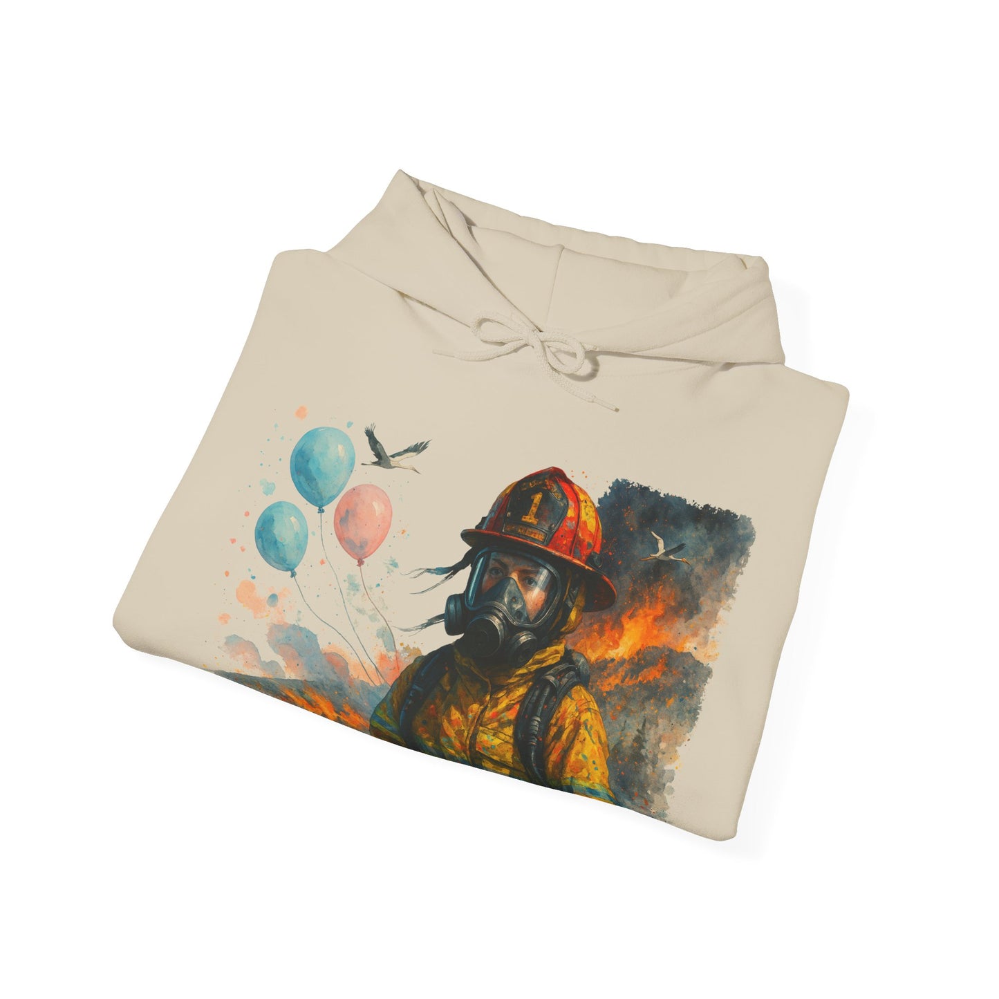 Women's Baby Gender Reveal Gone Wrong Firefighter Tribute Hoodie