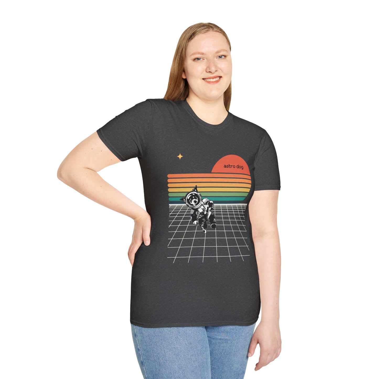 Retro Astro Dog Softstyle T-Shirt