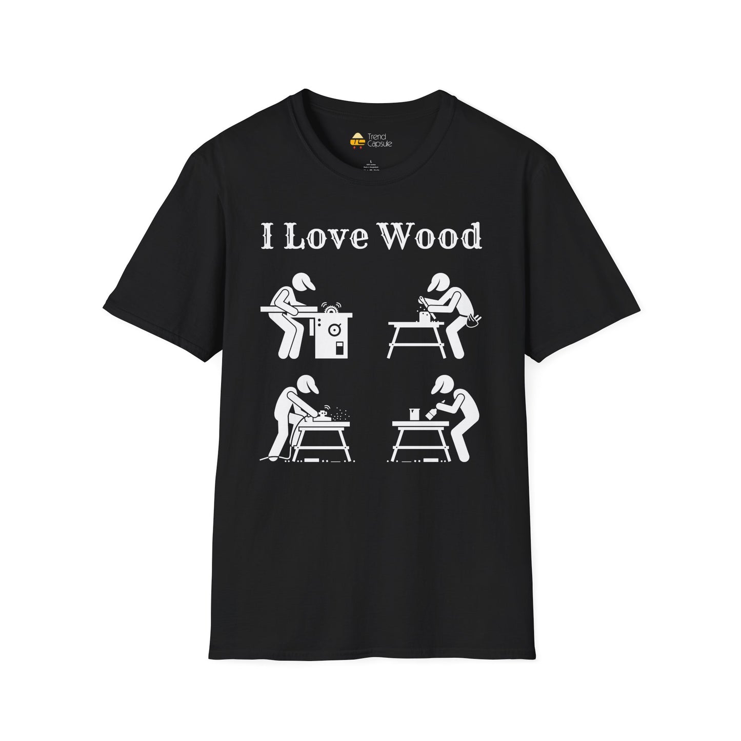 I Love Wood for Craftsmen Softstyle T-Shirt