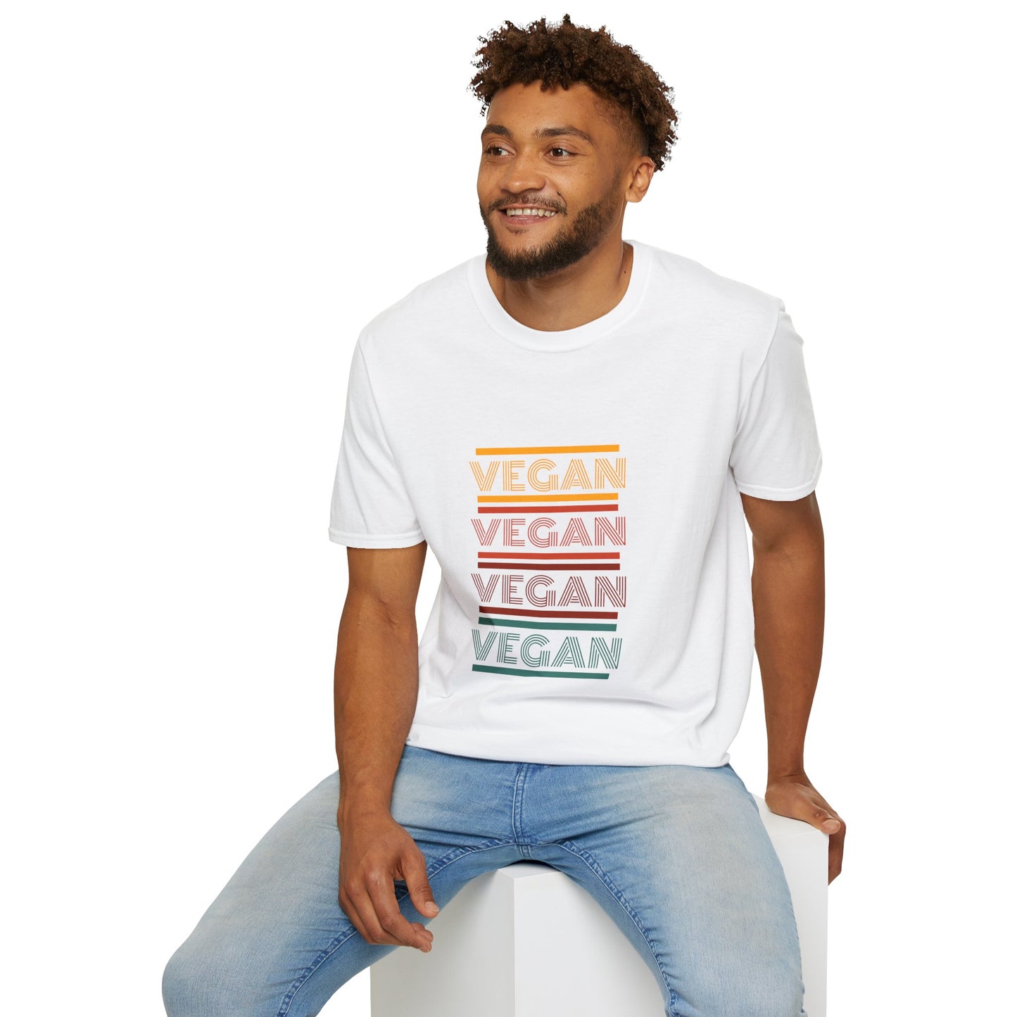 Retro Vegan Eco-Friendly Softstyle T-Shirt