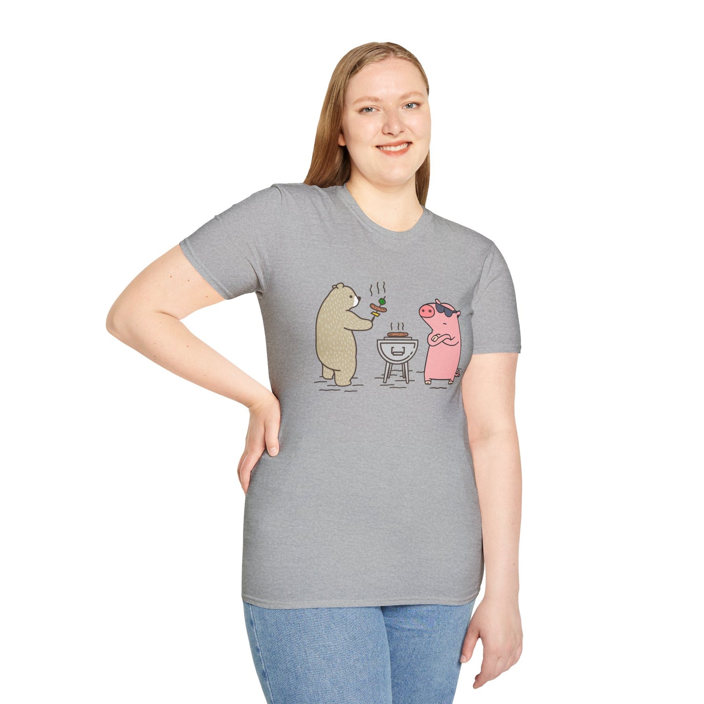 Funny BBQ Friends Softstyle T-Shirt