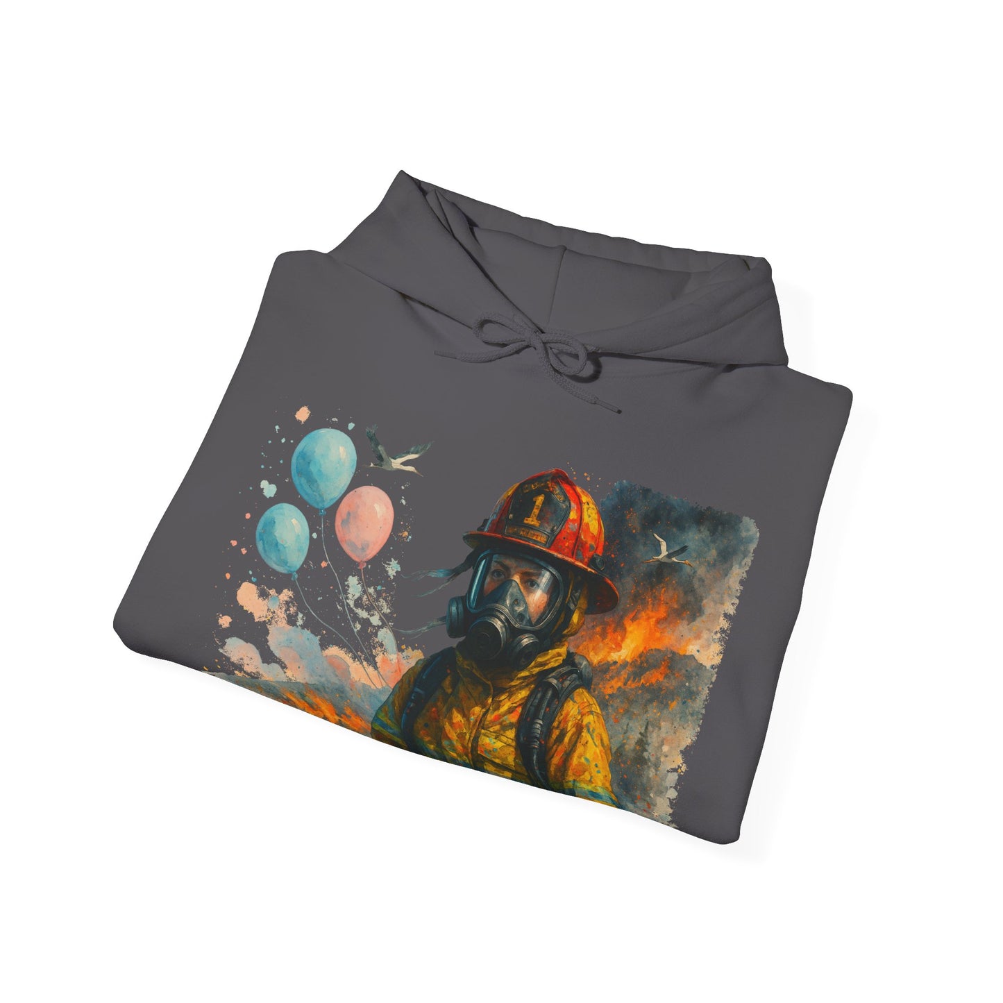 Women's Baby Gender Reveal Gone Wrong Firefighter Tribute Hoodie