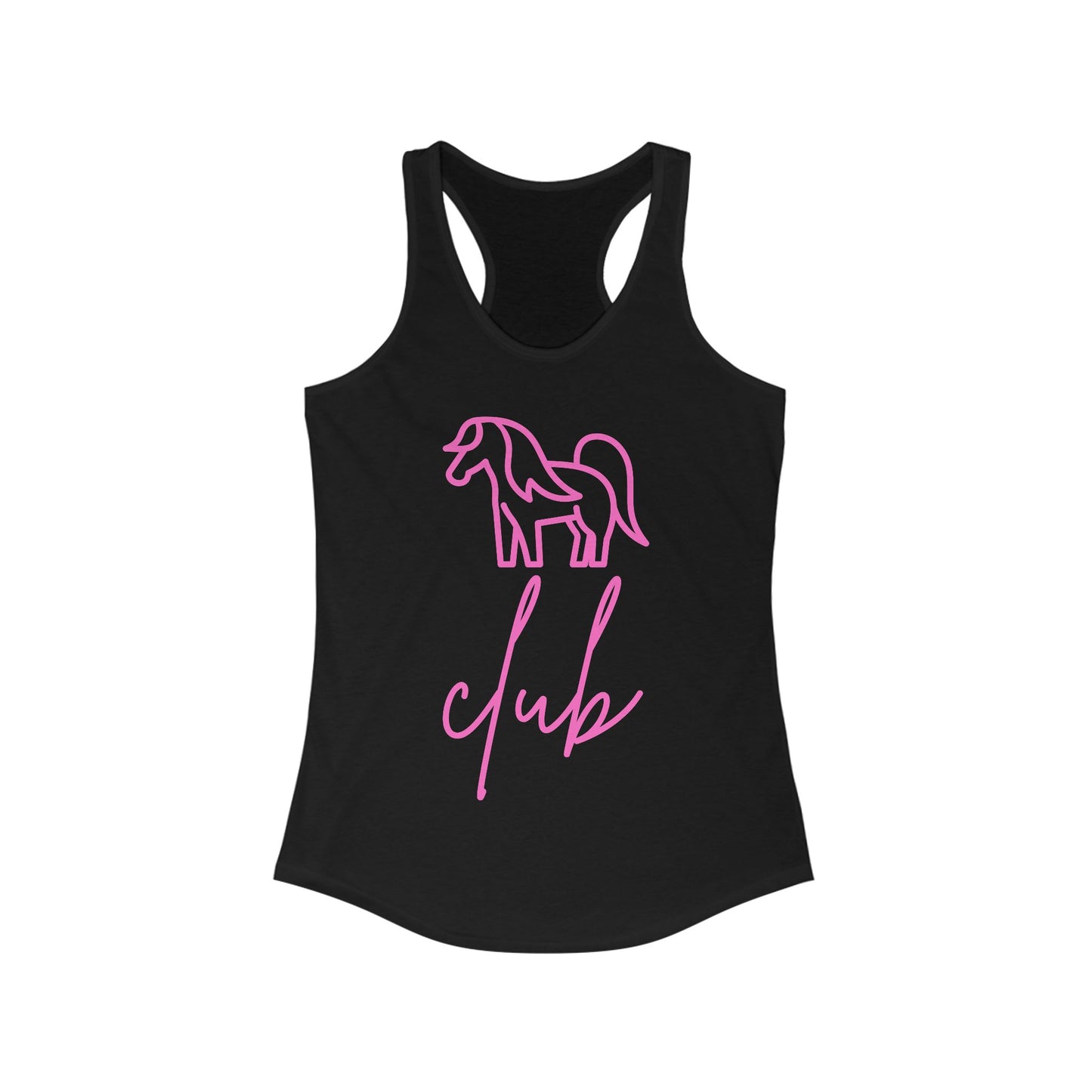 Women's Pony Club Pink Design Racerback Tank