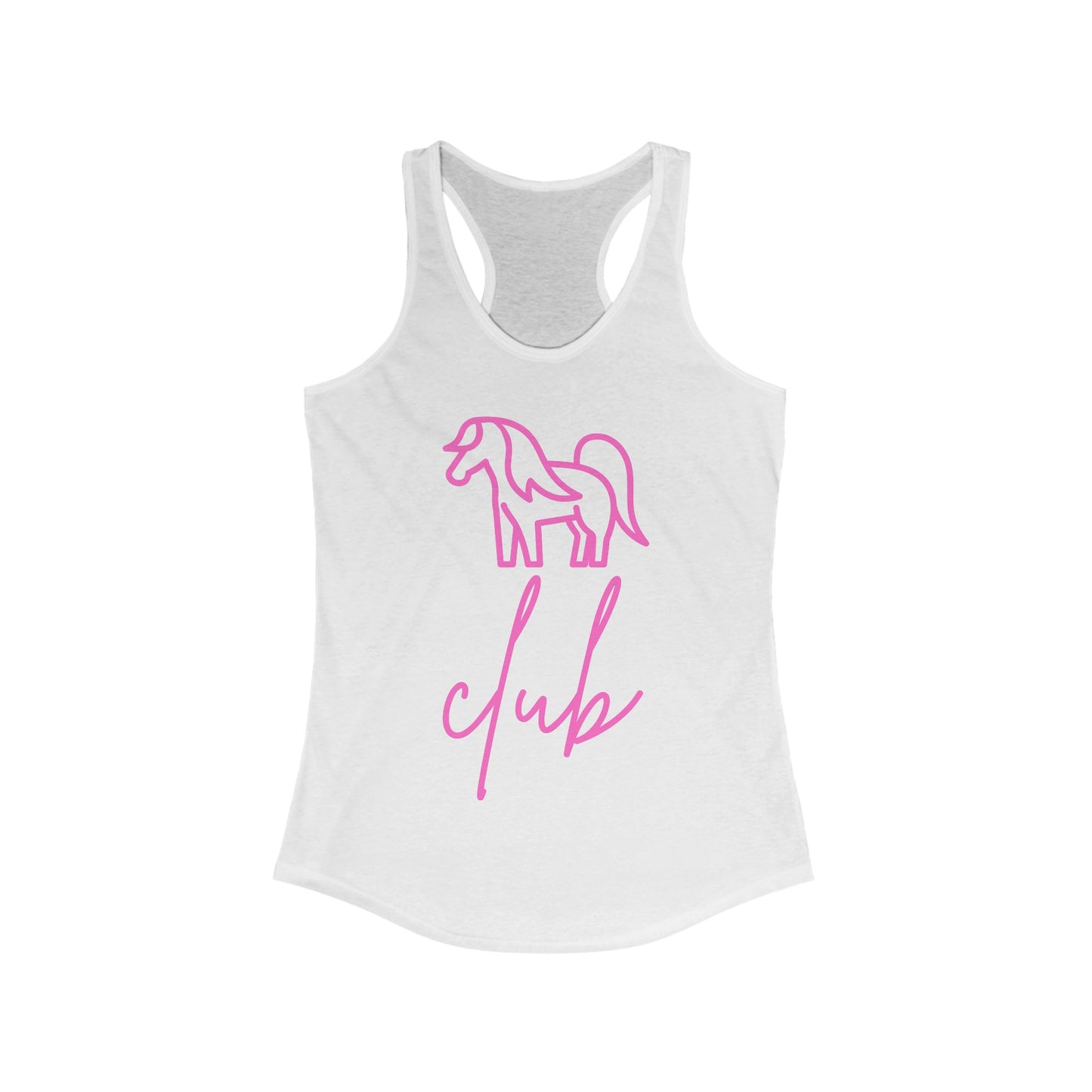 Women's Pony Club Pink Design Racerback Tank