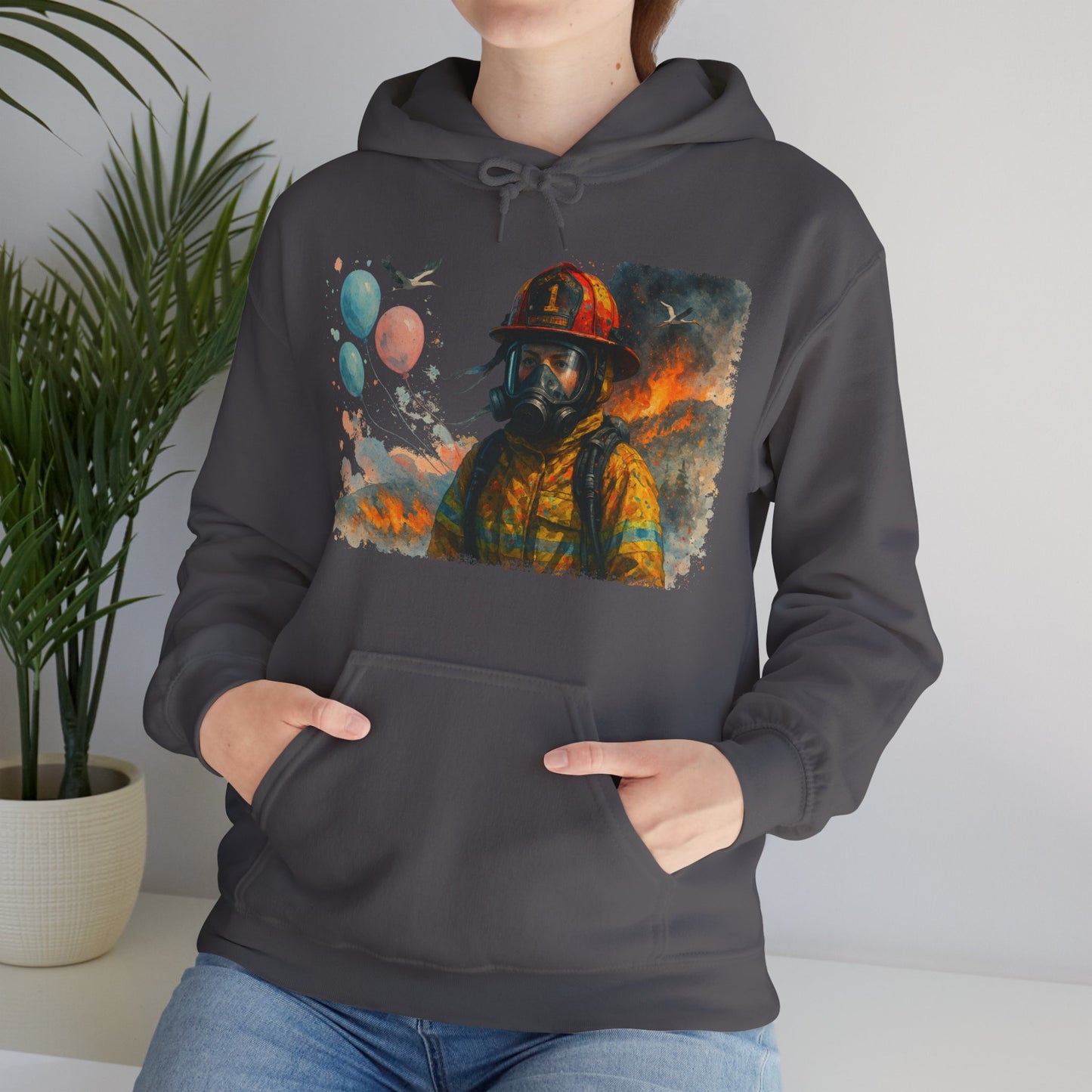 Women's Baby Gender Reveal Gone Wrong Firefighter Tribute Hoodie