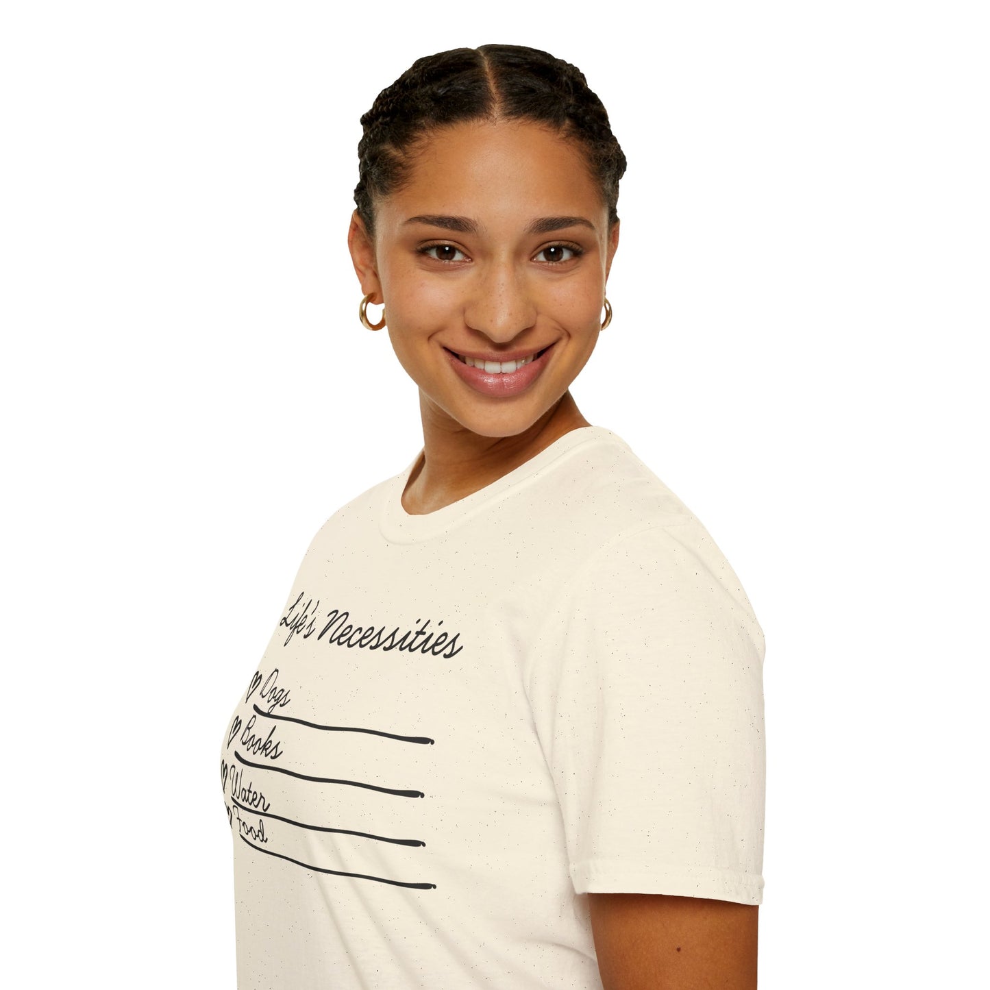 Life's Necessities Dogs & Books Softstyle T-Shirt
