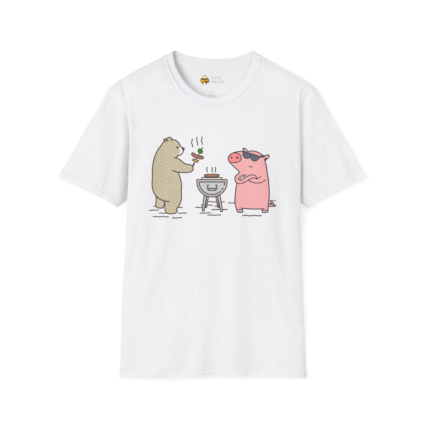Funny BBQ Friends Softstyle T-Shirt