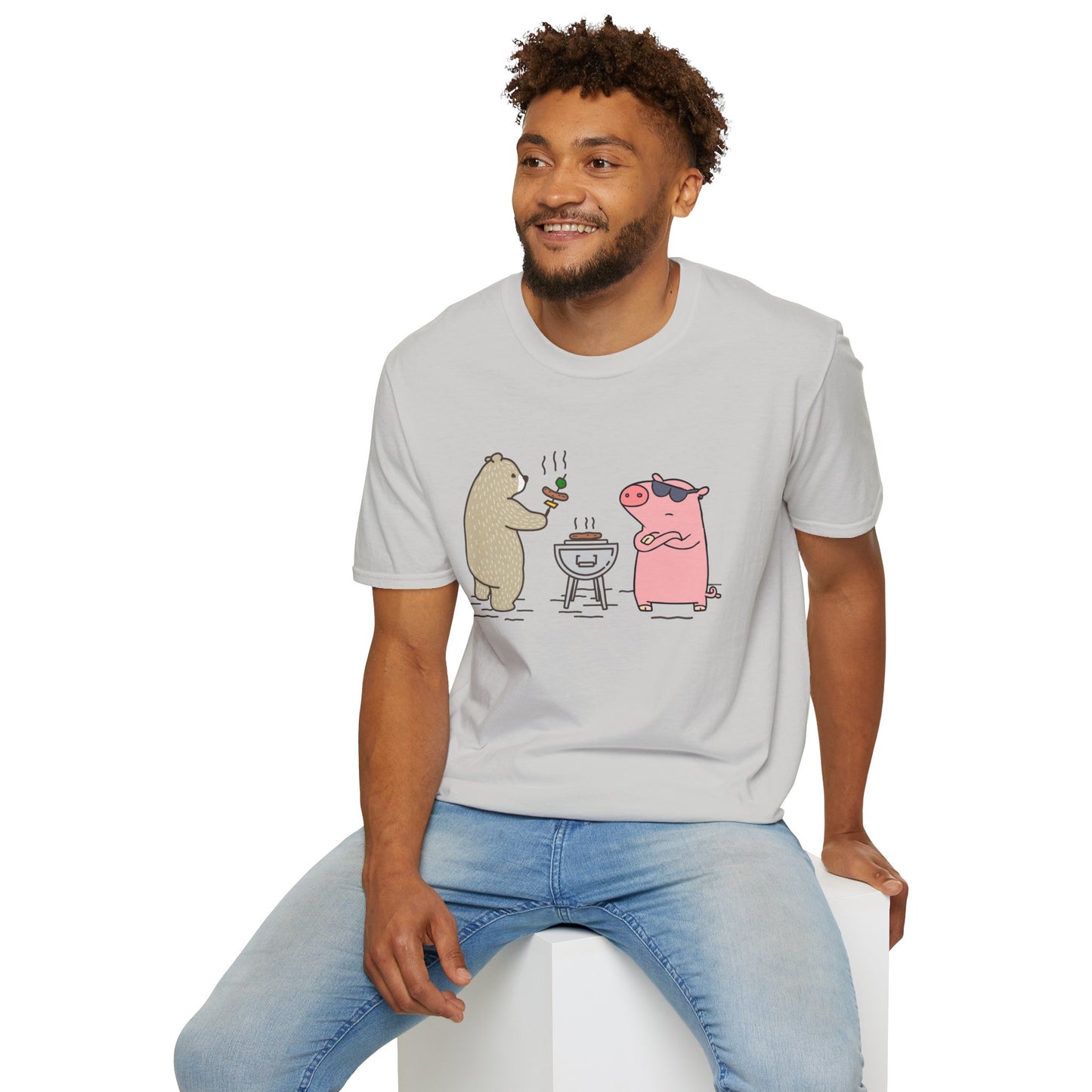 Funny BBQ Friends Softstyle T-Shirt