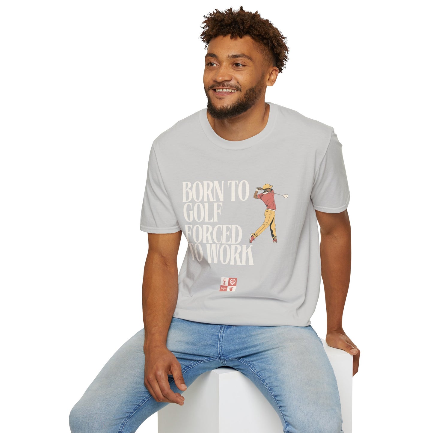 Men's 'Born to Golf, Forced to Work' Softstyle T-Shirt