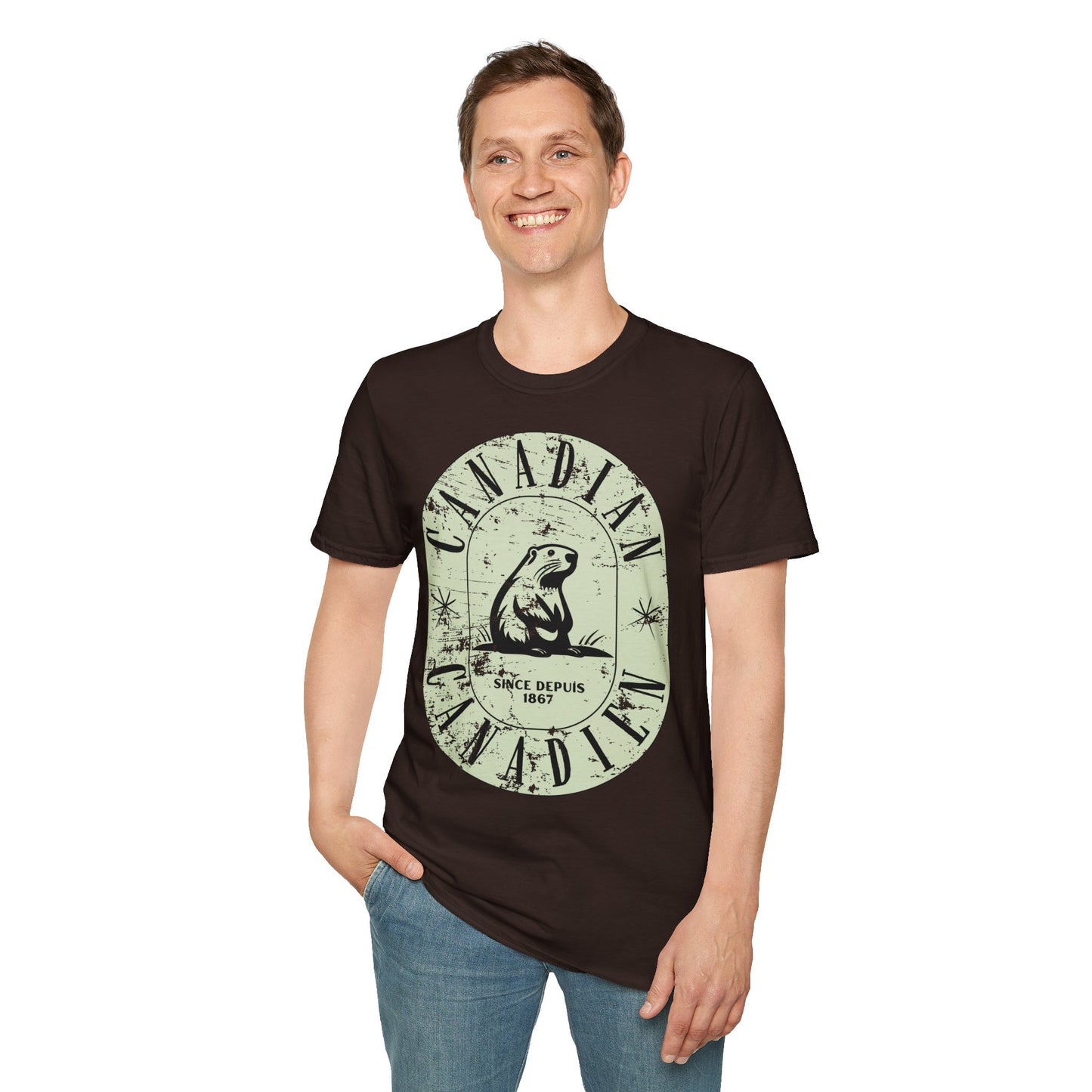 Vintage Canadian Beaver Softstyle T-Shirt