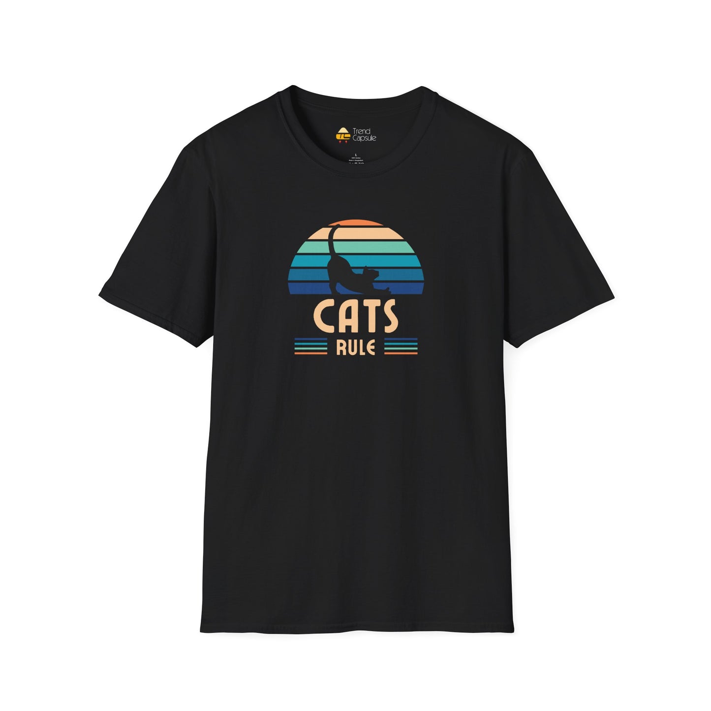 Retro Cats Rule Softstyle T-Shirt