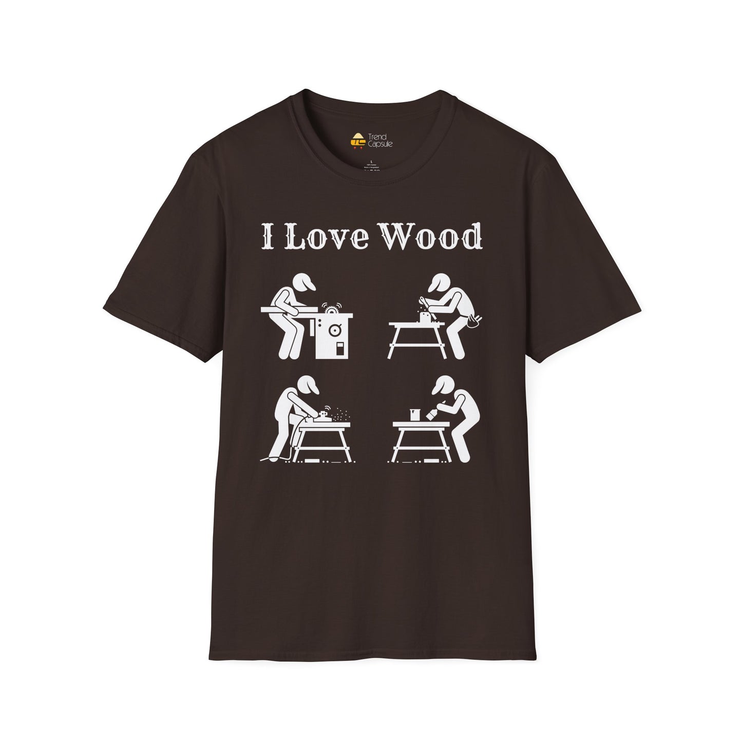 I Love Wood for Craftsmen Softstyle T-Shirt