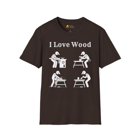 I Love Wood for Craftsmen Softstyle T-Shirt