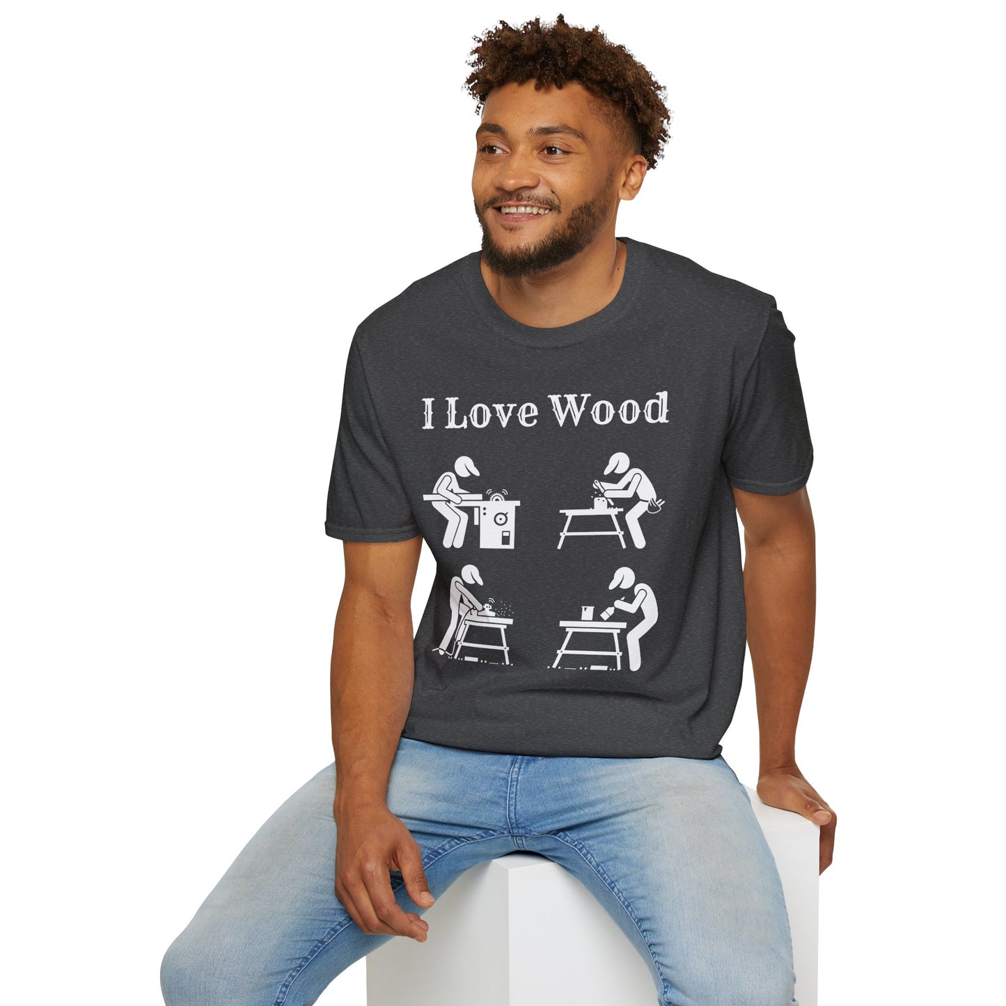 I Love Wood for Craftsmen Softstyle T-Shirt