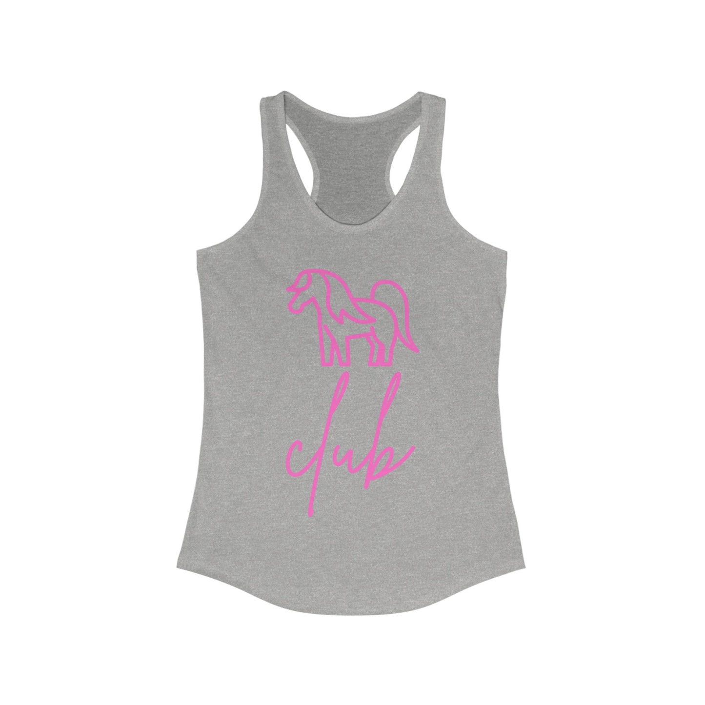 Women's Pony Club Pink Design Racerback Tank