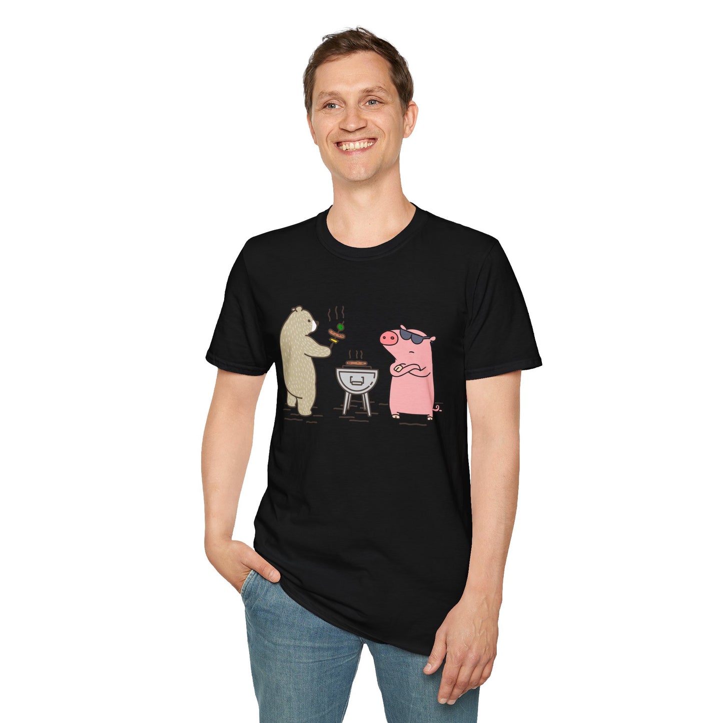 Funny BBQ Friends Softstyle T-Shirt