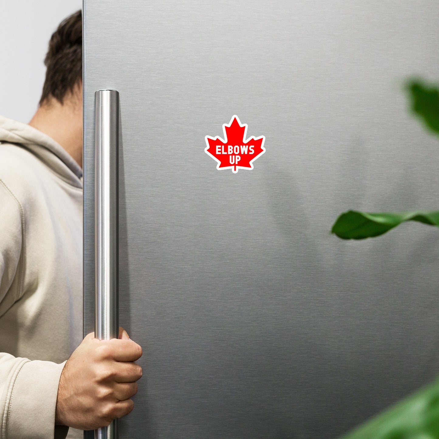 Elbows Up Maple Leaf Magnet