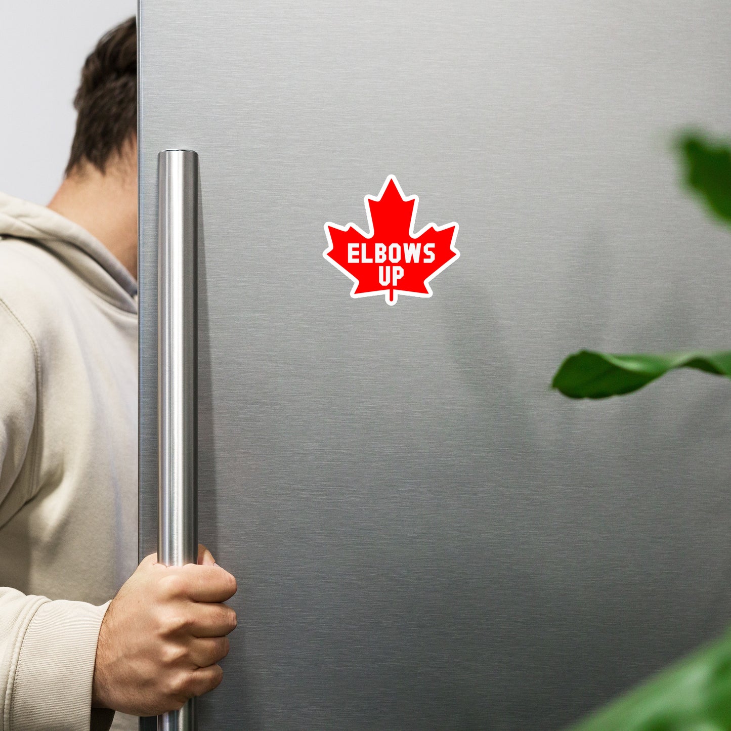 Elbows Up Maple Leaf Magnet