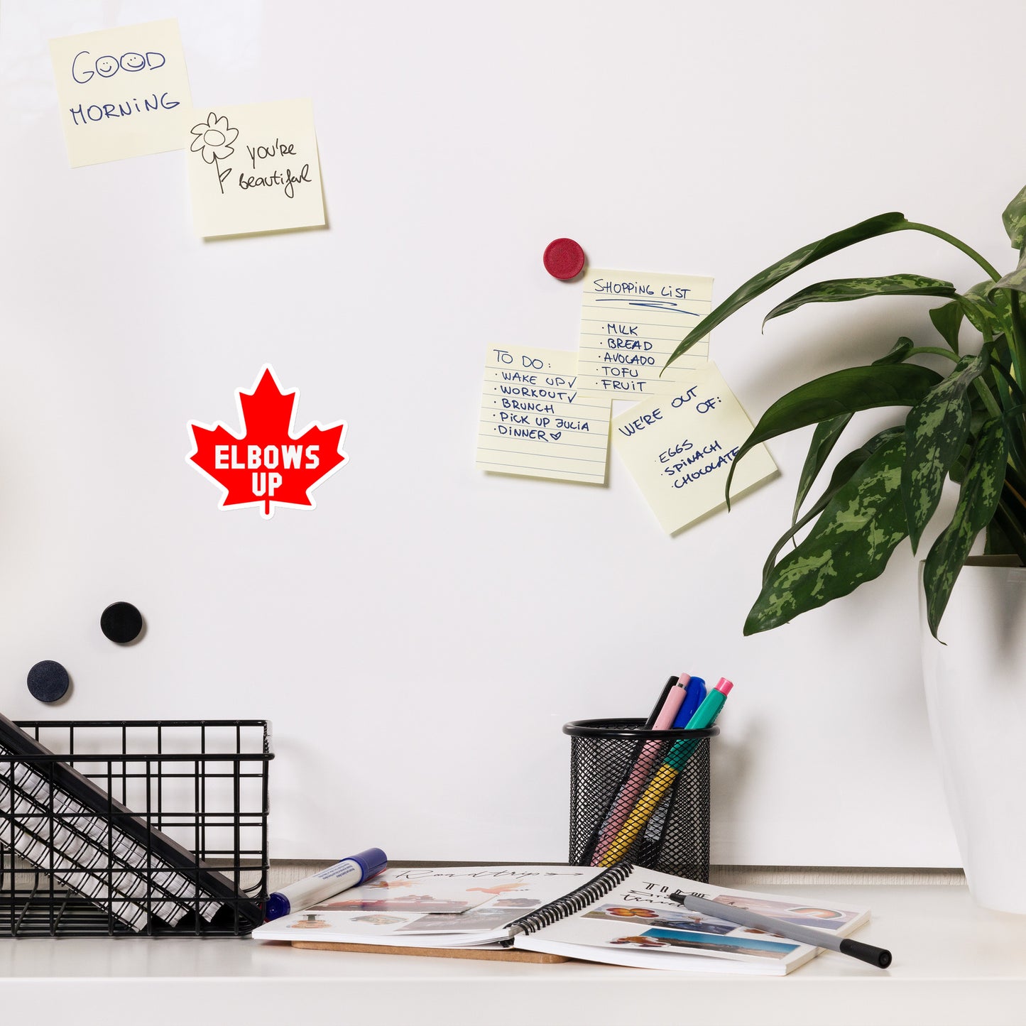 Elbows Up Maple Leaf Magnet