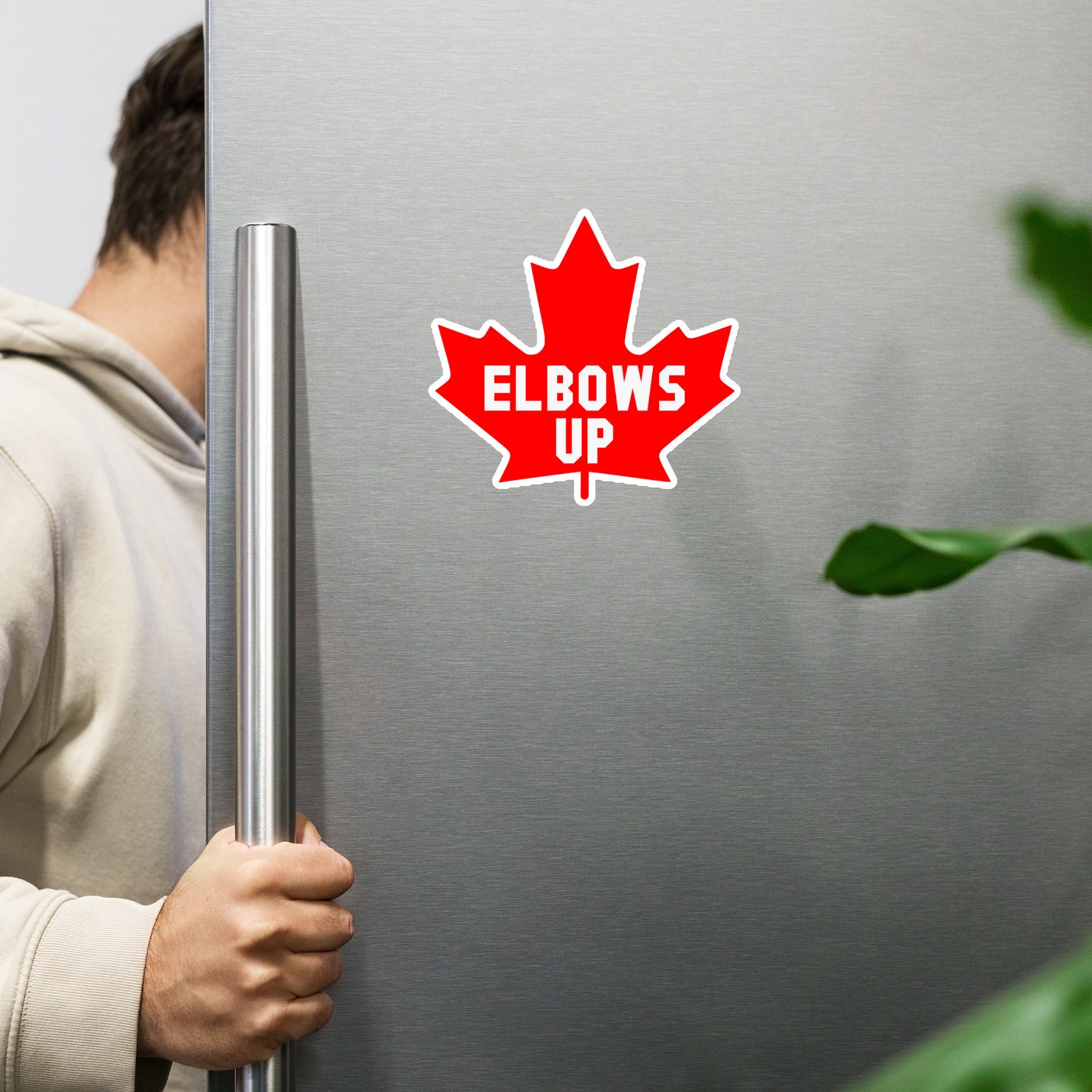 Elbows Up Maple Leaf Magnet