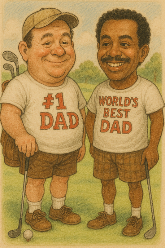 Dad's wearing a #1 Dad t-shirt, wishing they had a new t-shirt from Trend Capsule on Father’s Day