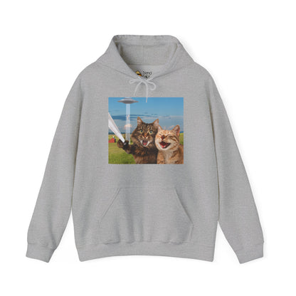 Cat UFO Selfie Heavy Hoodie