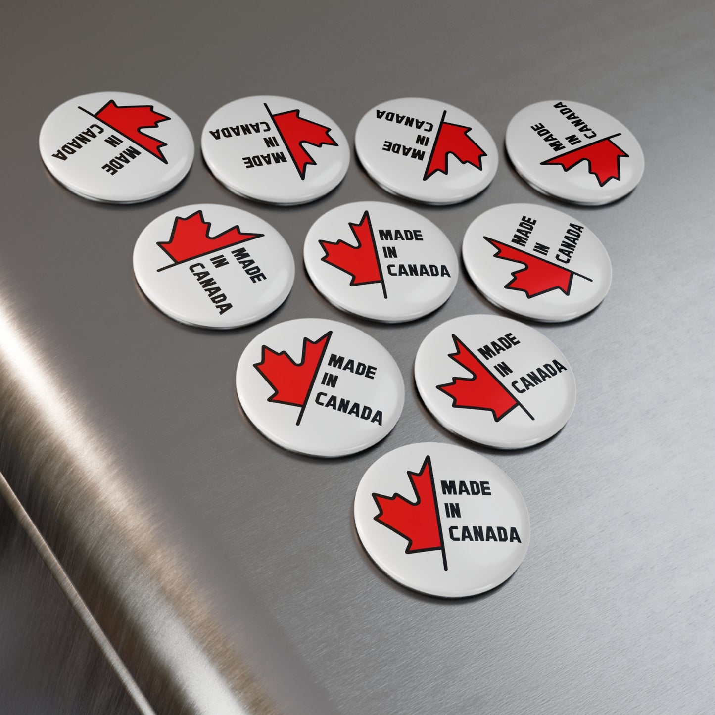 Made in Canada Button Magnet - Round Design (1 & 10 pcs)