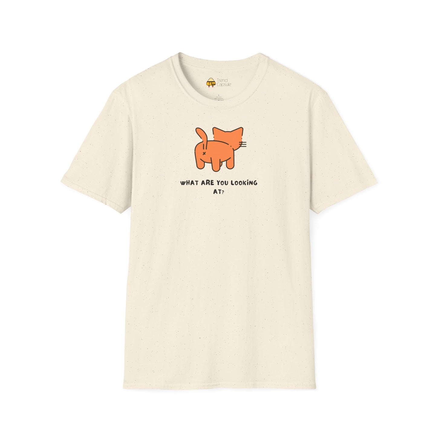 Funny Cat 'What Are You Looking At?' Softstyle T-Shirt