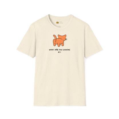 Funny Cat 'What Are You Looking At?' Softstyle T-Shirt