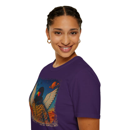 Desert Snowboarder Cosmic Spray-paint Softstyle T-Shirt