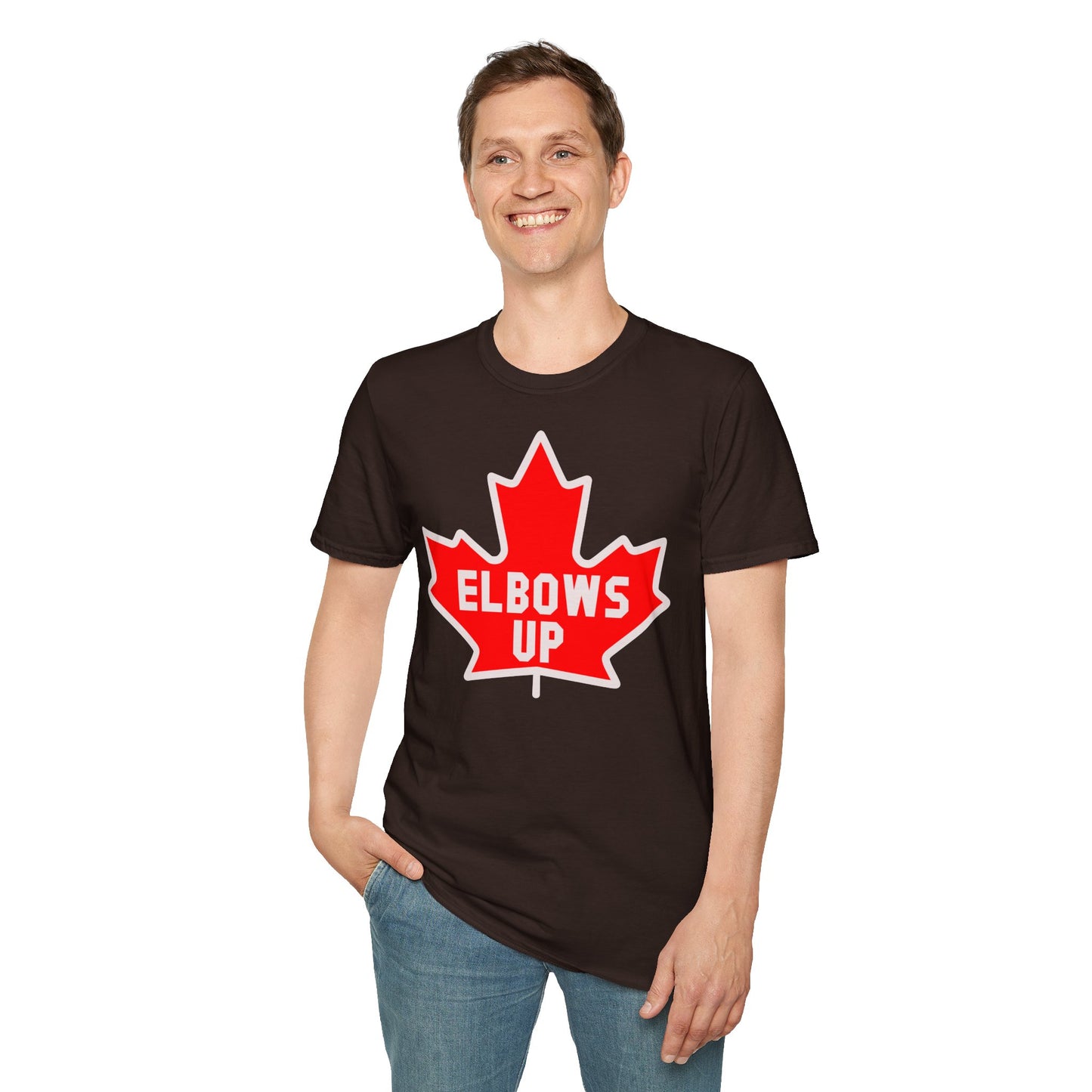 Elbows Up Maple Leaf T-Shirt