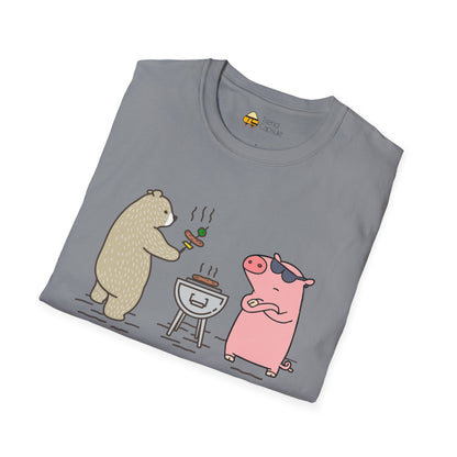 Funny BBQ Friends Softstyle T-Shirt