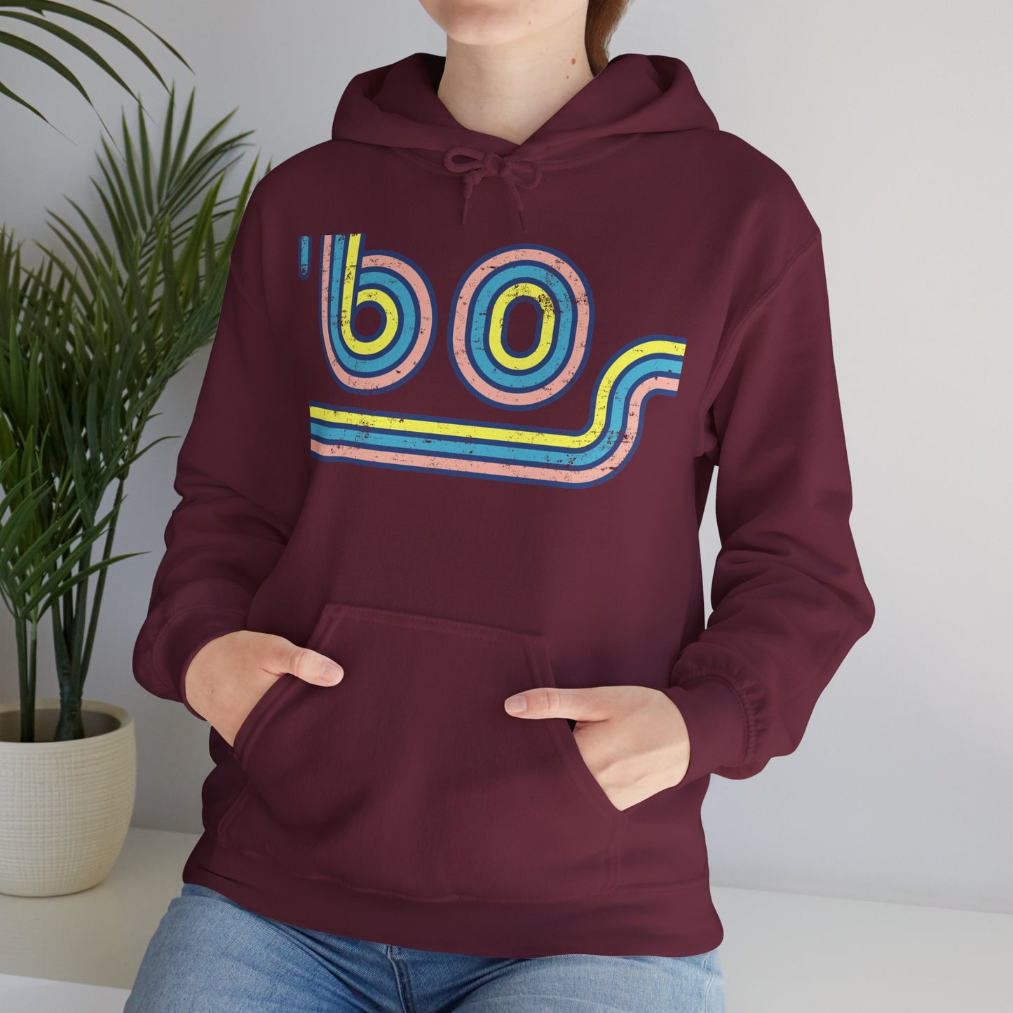 60s Distressed Retro Vibes Unisex Hoodie