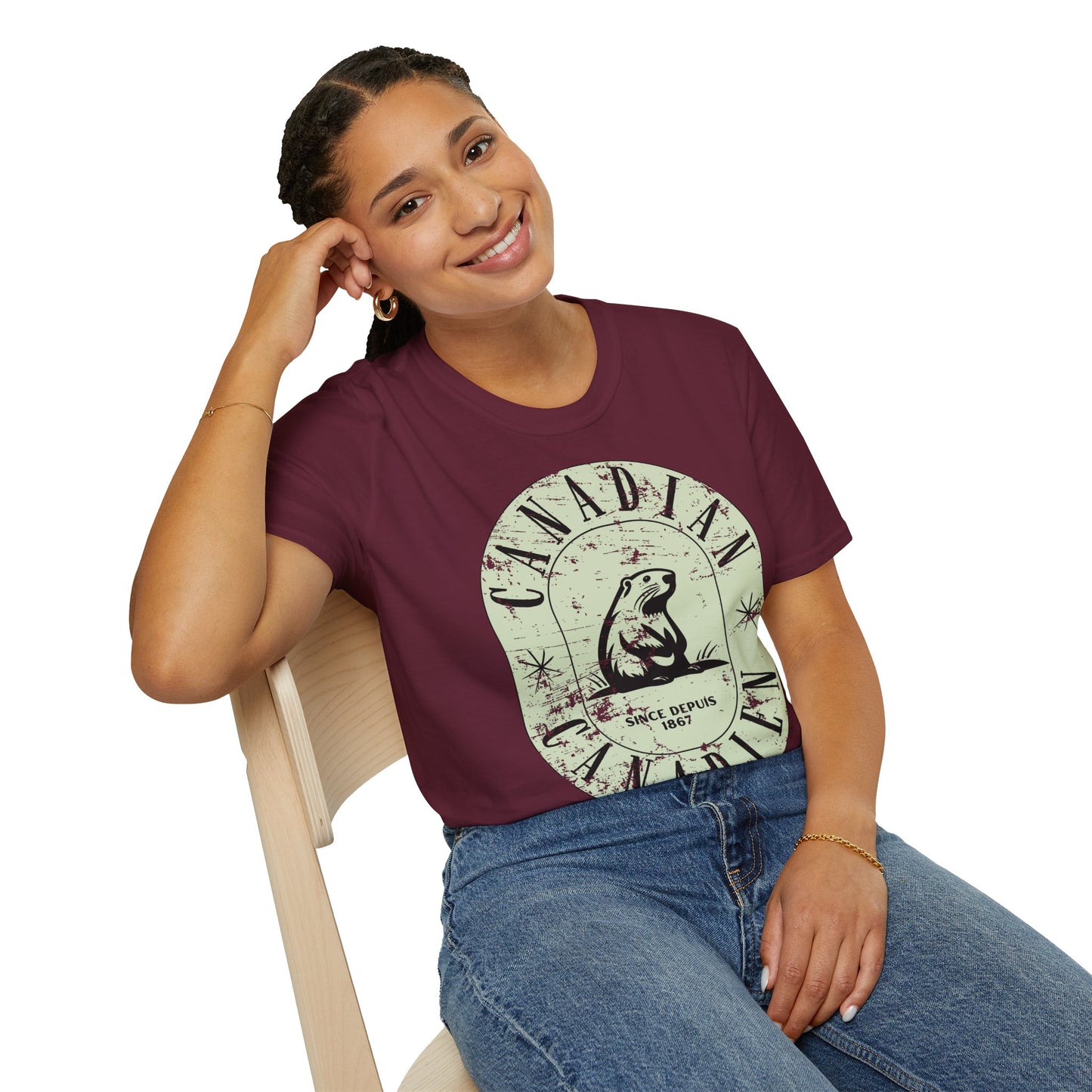 Vintage Canadian Beaver Softstyle T-Shirt